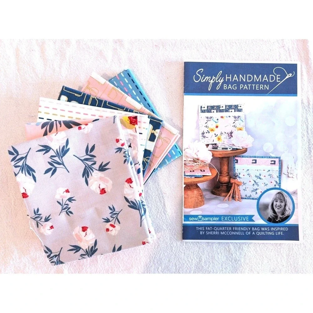 Sew Sampler Petite Blooms Fat Quarter Bundle + Bag Pattern Sherri McConnell